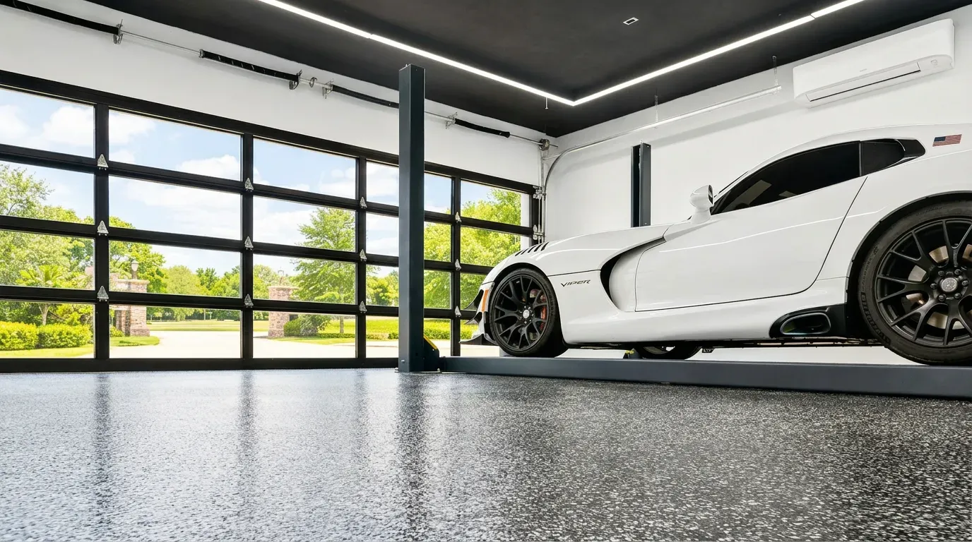 Polyaspartic garage floor coating in Lafayette, LA design inspiration